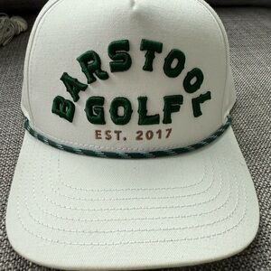 NWT Barstool Golf Cream and Green Hat